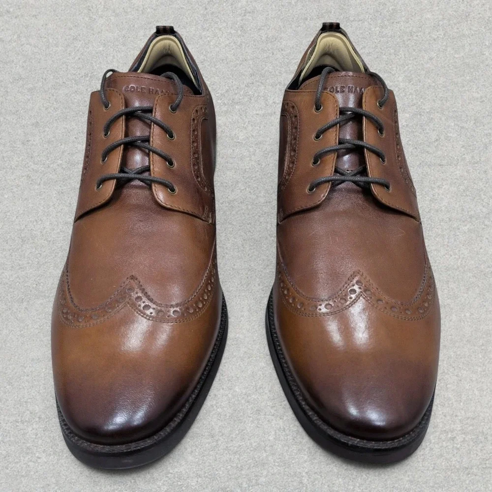 Cole Haan Jefferson Grand 2.0 Wingtip Oxford Shoes Men's Size 13M Tan C30100